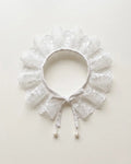 Col collerette volants détachable en dentelle blanche avec liens à perles, accessoire mode fait main pour chien et chat Cocoon Pets